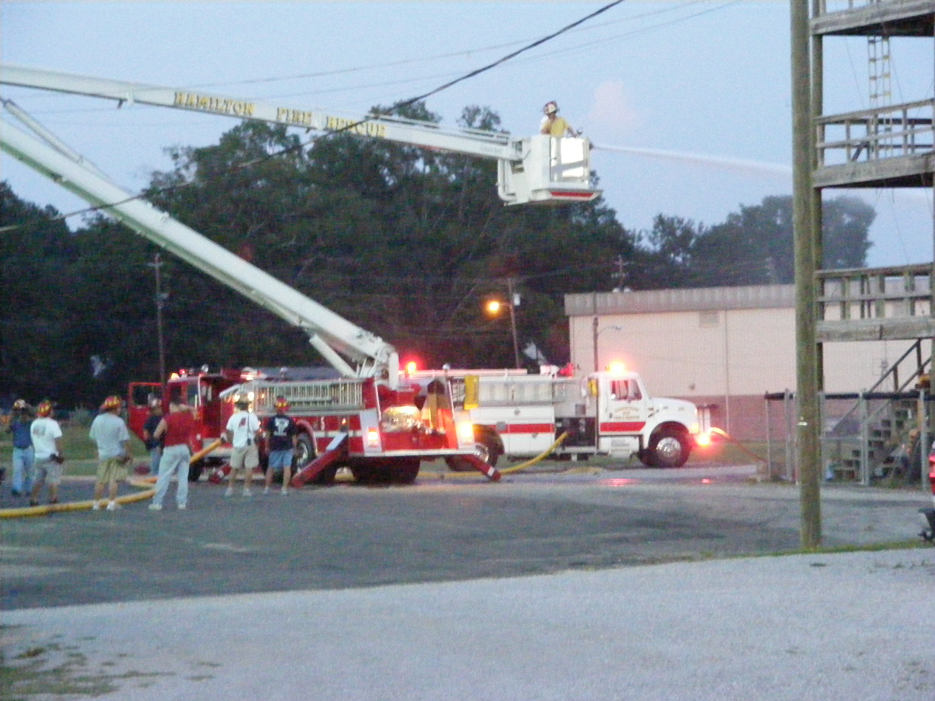 Monday, Sept. 8, 2008 Hamilton Fire Fighters Practicing! photo 2 of 5